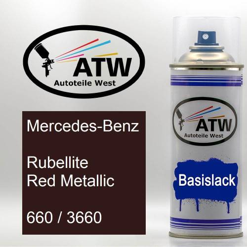 Mercedes-Benz, Rubellite Red Metallic, 660 / 3660: 400ml Sprühdose, von ATW Autoteile West.